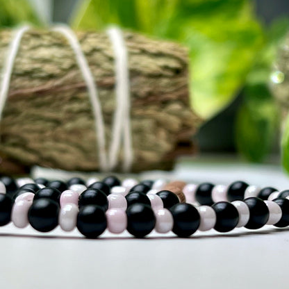 Black & Pink - Bracelet and Ring Combo